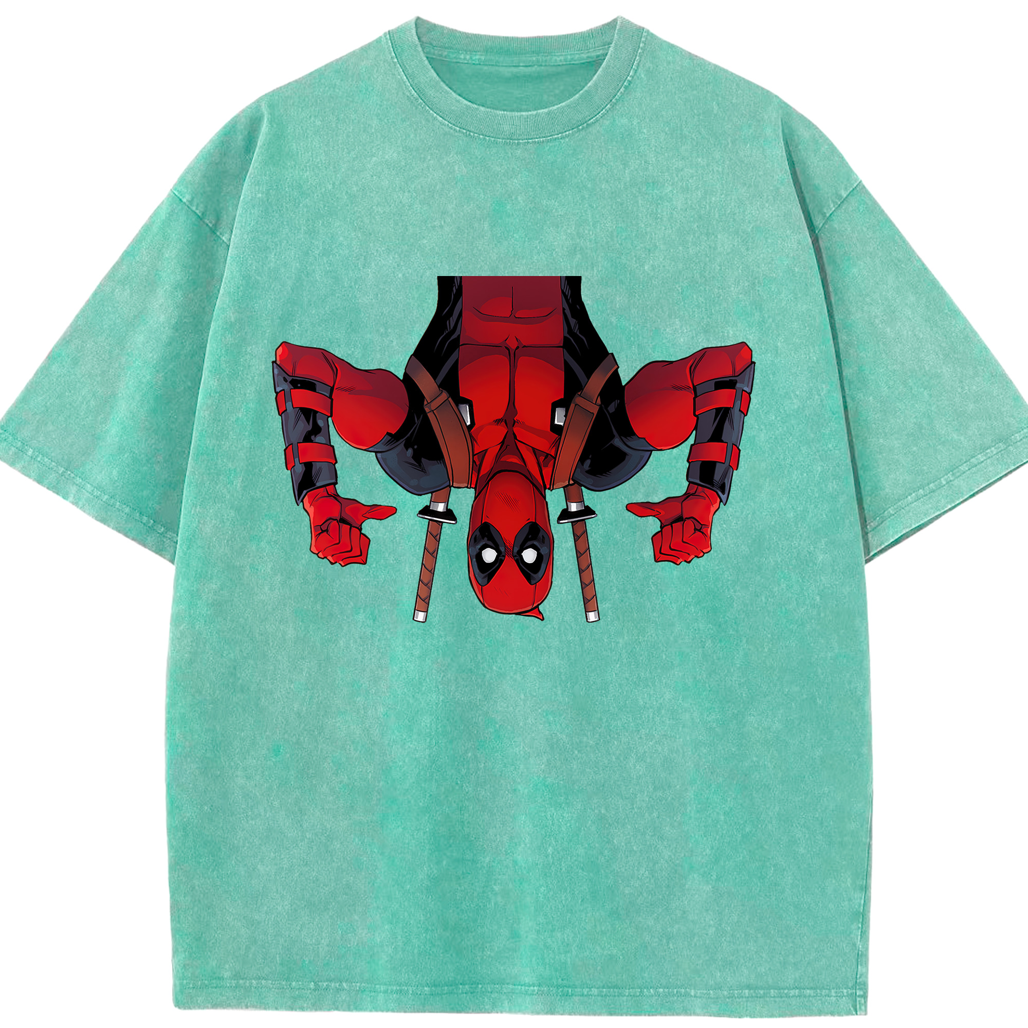 （画像用） Deadpool デッドプール 綿100% ヴィンテージ風 半袖Tシャツ（フロントプリント）